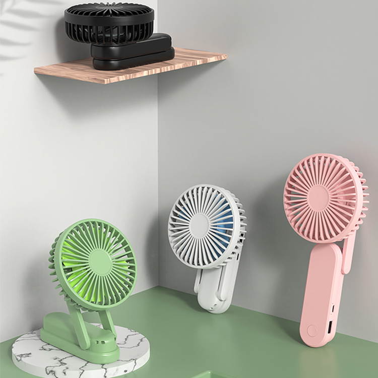  Electric Handheld Fan Rechargeable Mini USB Handheld Fan Foldable with Strong Wind   