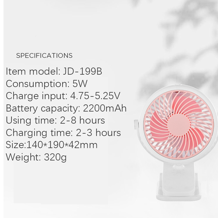  Computer USB Handy Portable Battery Operated Mini Table Fan With Clip   