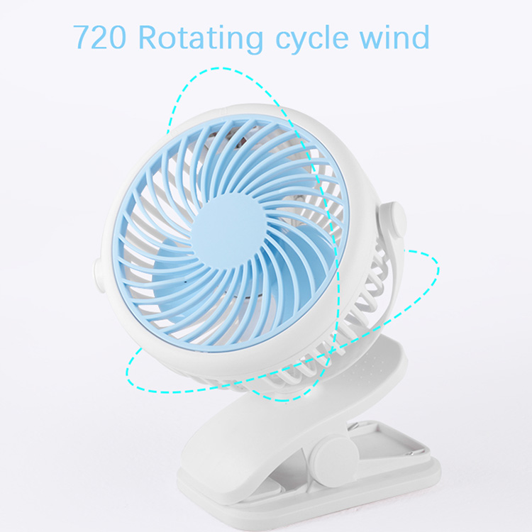 Портативный перезаряжаемый небольшой зажим на настольном вентиляторе с возможностью горячей замены, 2020 г.