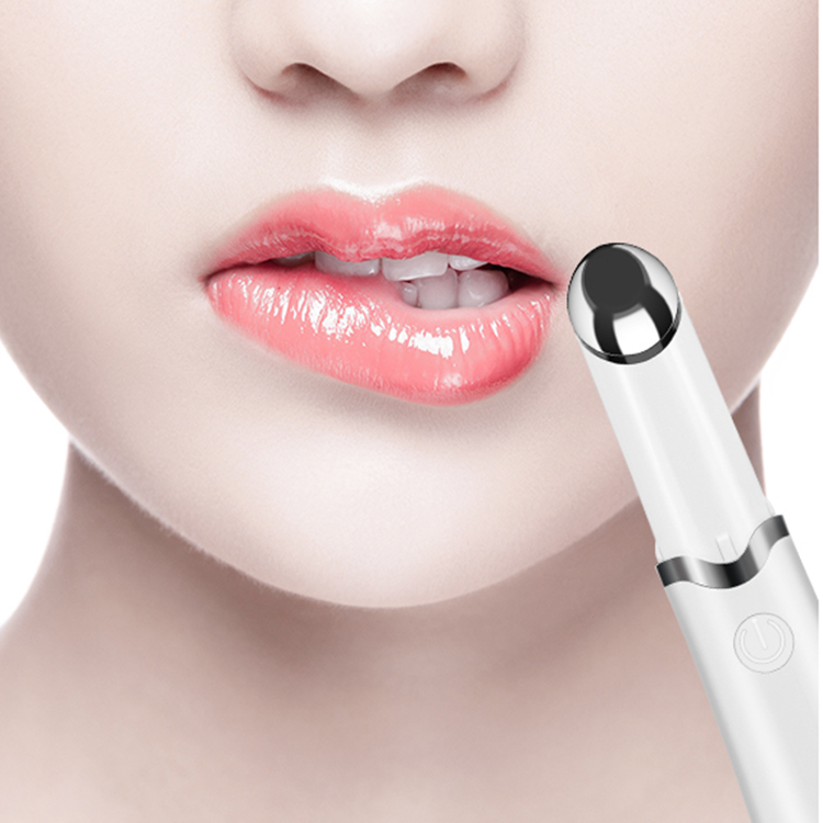 Rechargeable Wand massager Pen Heated Sonic Vibration face Eye care Massager instrument For Anti-aging Wrinkle Dar 