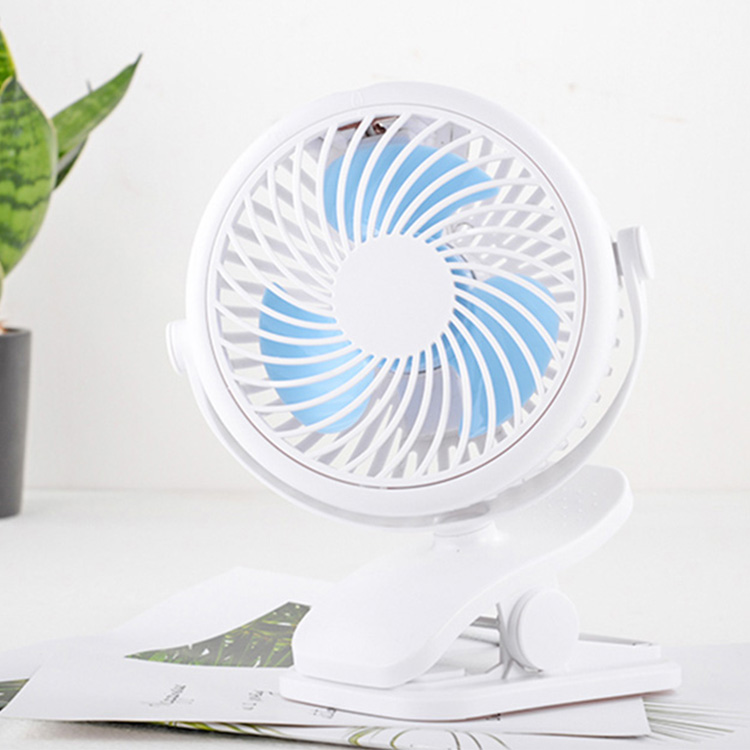 USB Portable Rechargeable 2000mah Battery Operated Clip Small Fan 