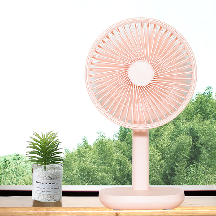 Factory Directly Sale Three Winds Adjustable Rechargeable Battery Operated Small USB Table Fan      