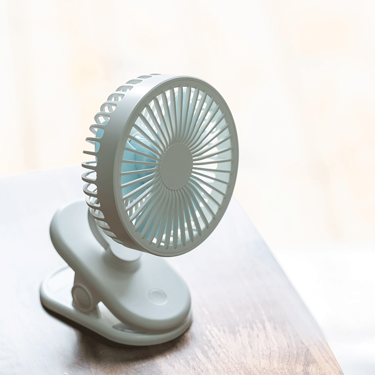 Portable Small KC Battery Operated Clip On Mini Desk Fan For Baby Carriage 