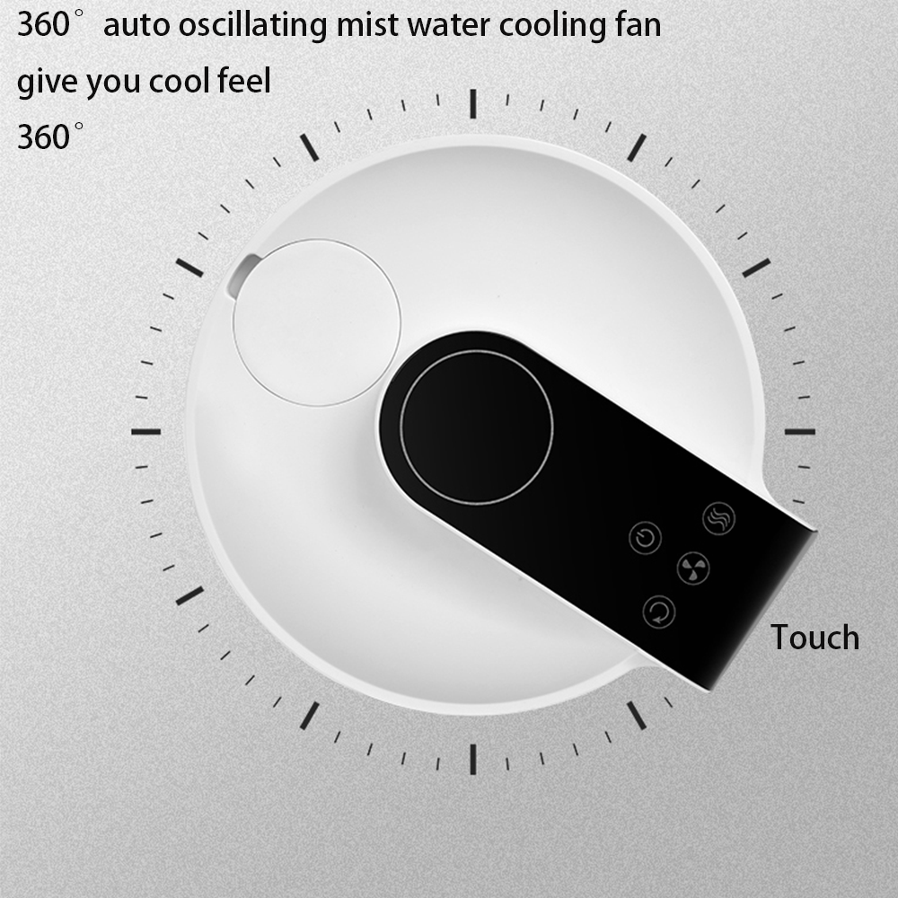  Mais novo design logotipo personalizado Suporte de resfriamento recarregável de energia elétrica Névoa de água de resfriamento ao ar livre Ventilador pequeno potente portátil  