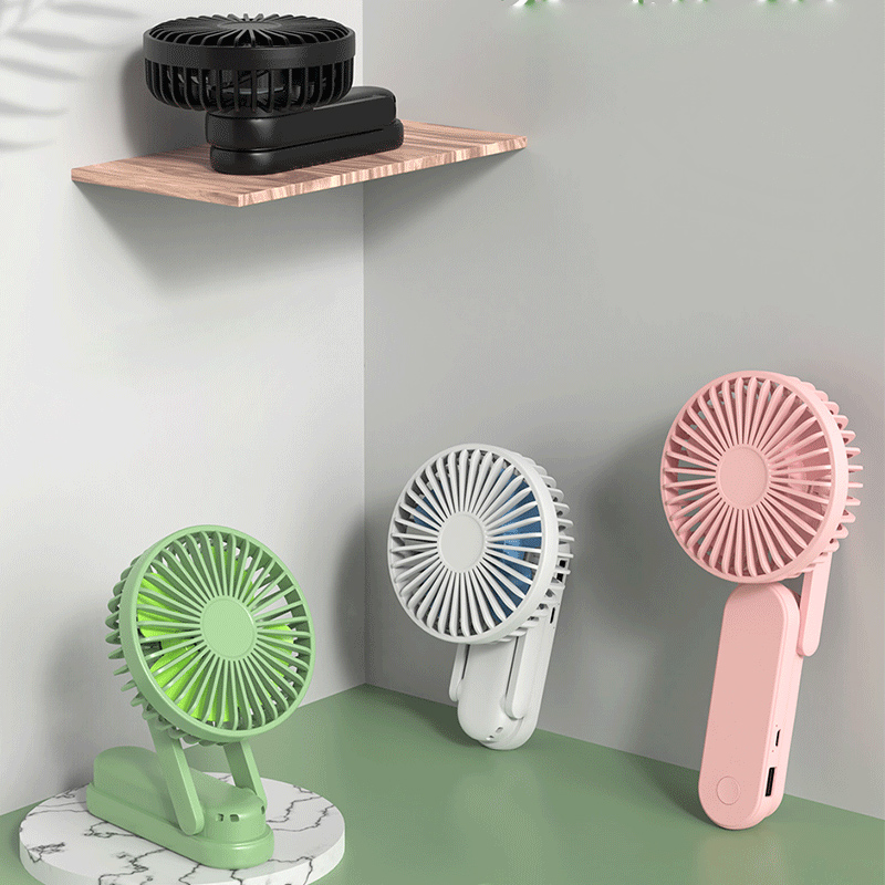 Hot Sale USB Desktop Battery Operated Stronge Wind Three Speeds Adjustable Portable Rechargeable Small Electric Cooling Mini Fan 